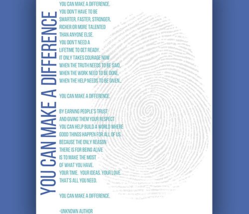 You Can Make a Difference (Poem)