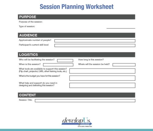 Session Planning Worksheet